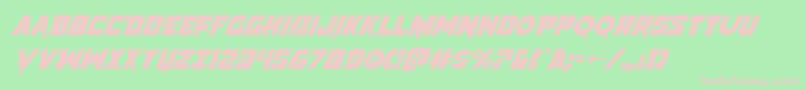 Pistoleerital2-Schriftart – Rosa Schriften auf grünem Hintergrund