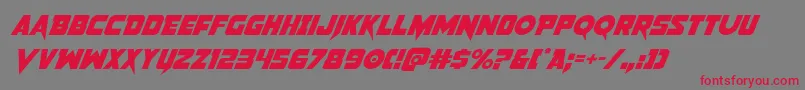 Pistoleerital2 Font – Red Fonts on Gray Background