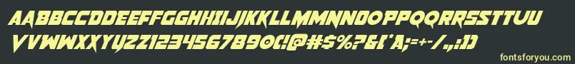 Pistoleerital2 Font – Yellow Fonts on Black Background