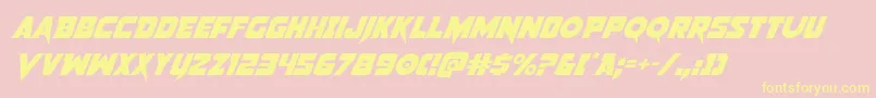 Pistoleerital2 Font – Yellow Fonts on Pink Background