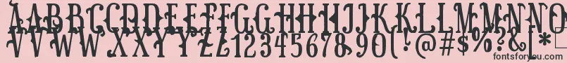 SurpalLovely Font – Black Fonts on Pink Background