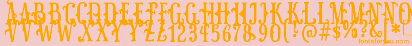 SurpalLovely Font – Orange Fonts on Pink Background