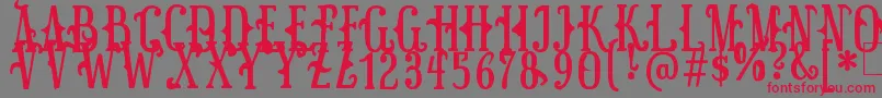 SurpalLovely Font – Red Fonts on Gray Background