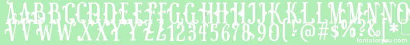 SurpalLovely Font – White Fonts on Green Background