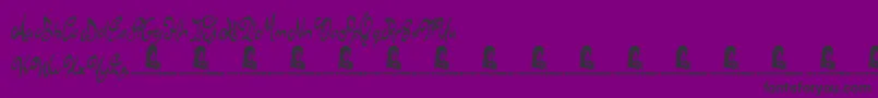 StewTuesdays Font – Black Fonts on Purple Background