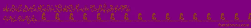 StewTuesdays Font – Brown Fonts on Purple Background