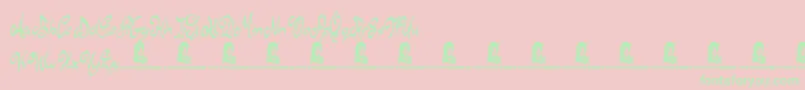 StewTuesdays Font – Green Fonts on Pink Background