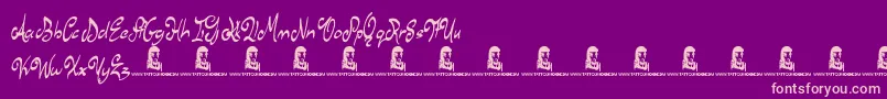 StewTuesdays Font – Pink Fonts on Purple Background