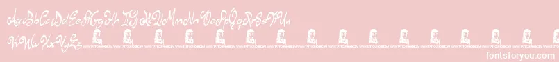 StewTuesdays Font – White Fonts on Pink Background