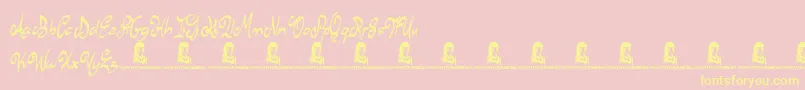StewTuesdays Font – Yellow Fonts on Pink Background