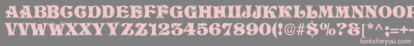 SanasoftTelling.Kz Font – Pink Fonts on Gray Background