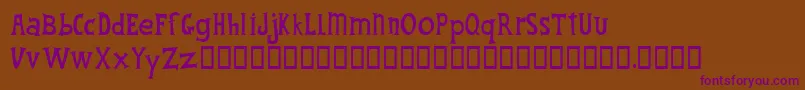 Шрифт FantiqueFour – фиолетовые шрифты на коричневом фоне