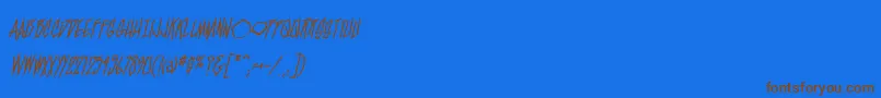 Lisätietoja BlamblamBb-fontista BlamblamBb-fontti – ruskeat fontit sinisellä taustalla