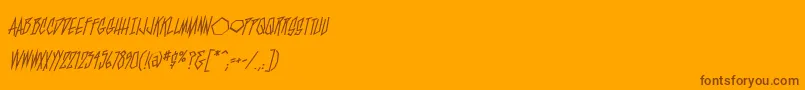 Más sobre la fuente BlamblamBb fuente BlamblamBb – Fuentes Marrones Sobre Fondo Naranja