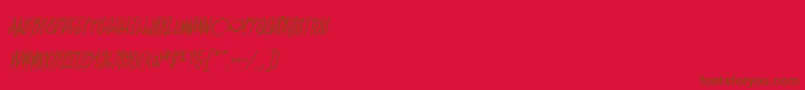 BlamblamBb Font – Brown Fonts on Red Background