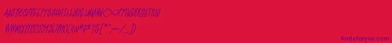 BlamblamBb Font – Purple Fonts on Red Background