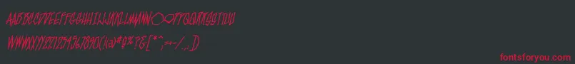 BlamblamBb Font – Red Fonts on Black Background