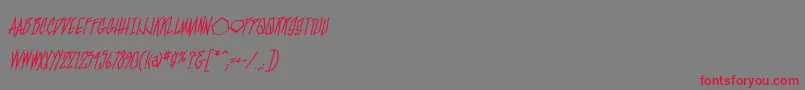 BlamblamBb Font – Red Fonts on Gray Background