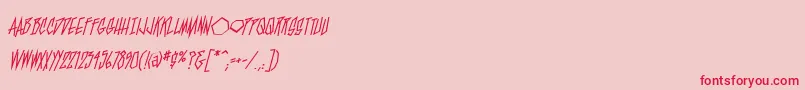 BlamblamBb Font – Red Fonts on Pink Background