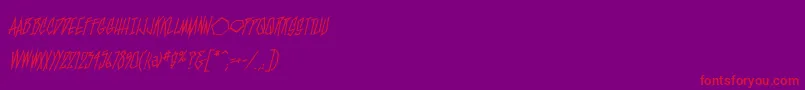 BlamblamBb Font – Red Fonts on Purple Background