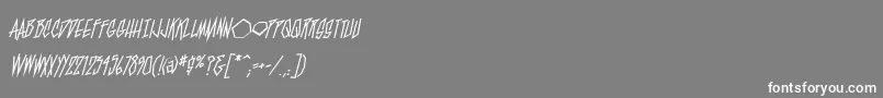 BlamblamBb Font – White Fonts on Gray Background