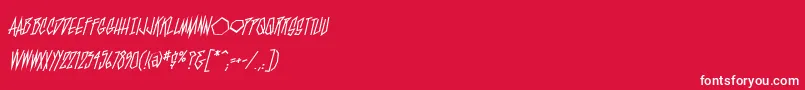 BlamblamBb Font – White Fonts on Red Background