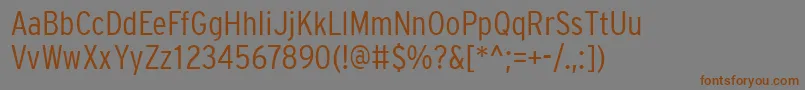 Шрифт PftransitcondensedLight – коричневые шрифты на сером фоне
