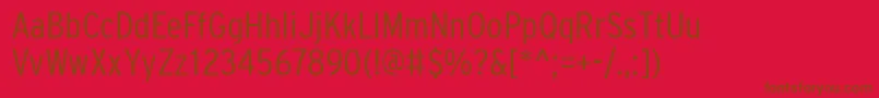 En savoir plus sur la police PftransitcondensedLight Police PftransitcondensedLight – polices brunes sur fond rouge