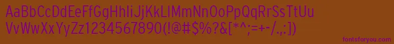 Шрифт PftransitcondensedLight – фиолетовые шрифты на коричневом фоне