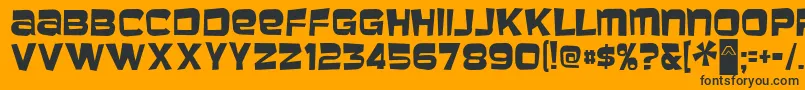 MBaveuse-fontti – mustat fontit oranssilla taustalla