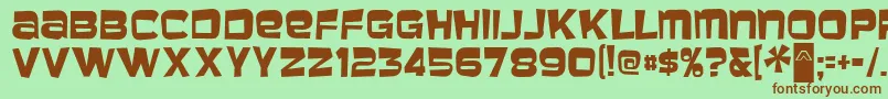 MBaveuse Font – Brown Fonts on Green Background