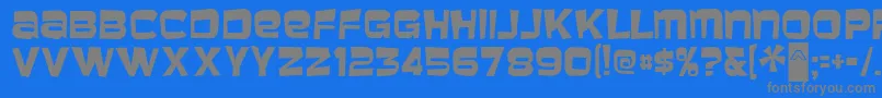 MBaveuse-fontti – harmaat kirjasimet sinisellä taustalla