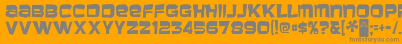 MBaveuse Font – Gray Fonts on Orange Background