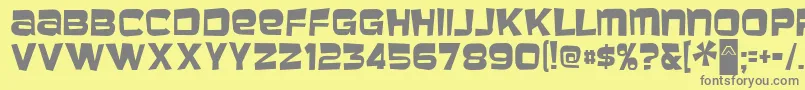 フォントMBaveuse – 黄色の背景に灰色の文字