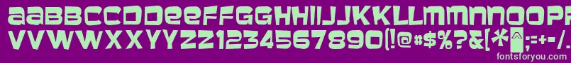 MBaveuse-fontti – vihreät fontit violetilla taustalla