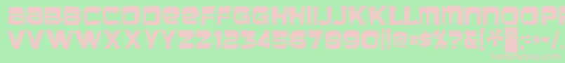 MBaveuse-fontti – vaaleanpunaiset fontit vihreällä taustalla