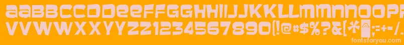 MBaveuse Font – Pink Fonts on Orange Background