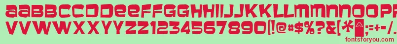 MBaveuse-fontti – punaiset fontit vihreällä taustalla