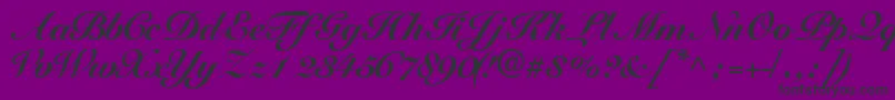 Tangoscriptblackssk-Schriftart – Schwarze Schriften auf violettem Hintergrund