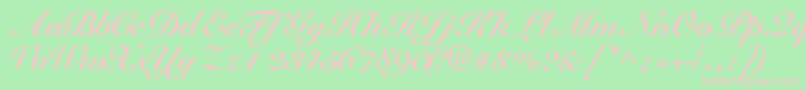 Tangoscriptblackssk Font – Pink Fonts on Green Background