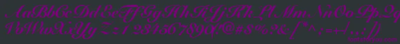 Tangoscriptblackssk Font – Purple Fonts on Black Background