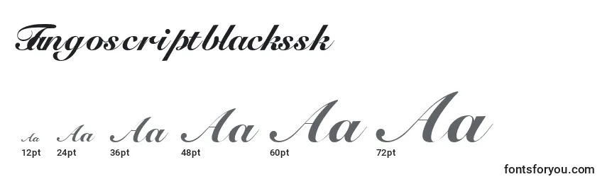 Размеры шрифта Tangoscriptblackssk