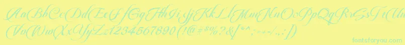 More about PateglamtScriptDemoVersion Font PateglamtScriptDemoVersion Font – Green Fonts on Yellow Background