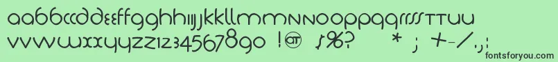 Tschichlightfs Font – Black Fonts on Green Background