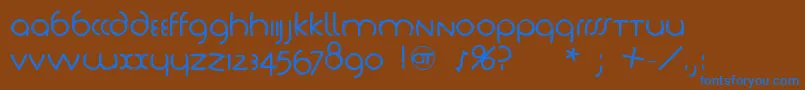 Tschichlightfs Font – Blue Fonts on Brown Background