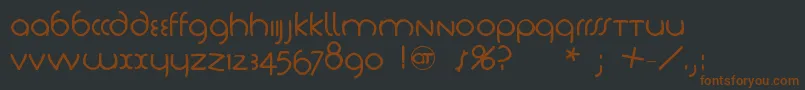Tschichlightfs Font – Brown Fonts on Black Background