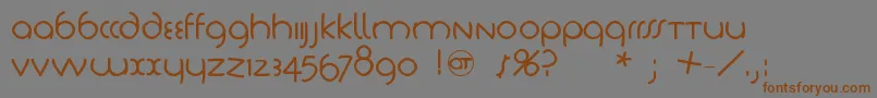 Tschichlightfs Font – Brown Fonts on Gray Background