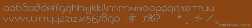 Tschichlightfs-Schriftart – Graue Schriften auf braunem Hintergrund