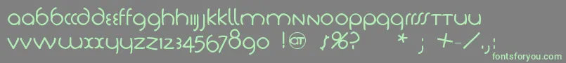 Tschichlightfs Font – Green Fonts on Gray Background
