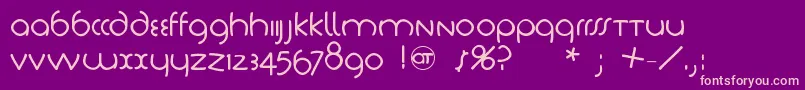 Tschichlightfs Font – Pink Fonts on Purple Background